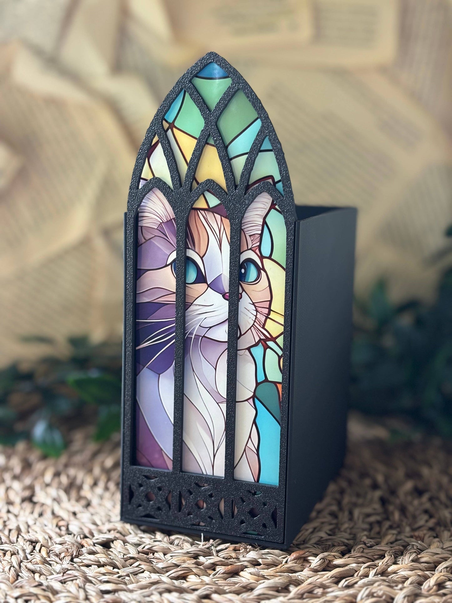 Book Nook "Stained Glass Window" 5 design-uri interschimbabile