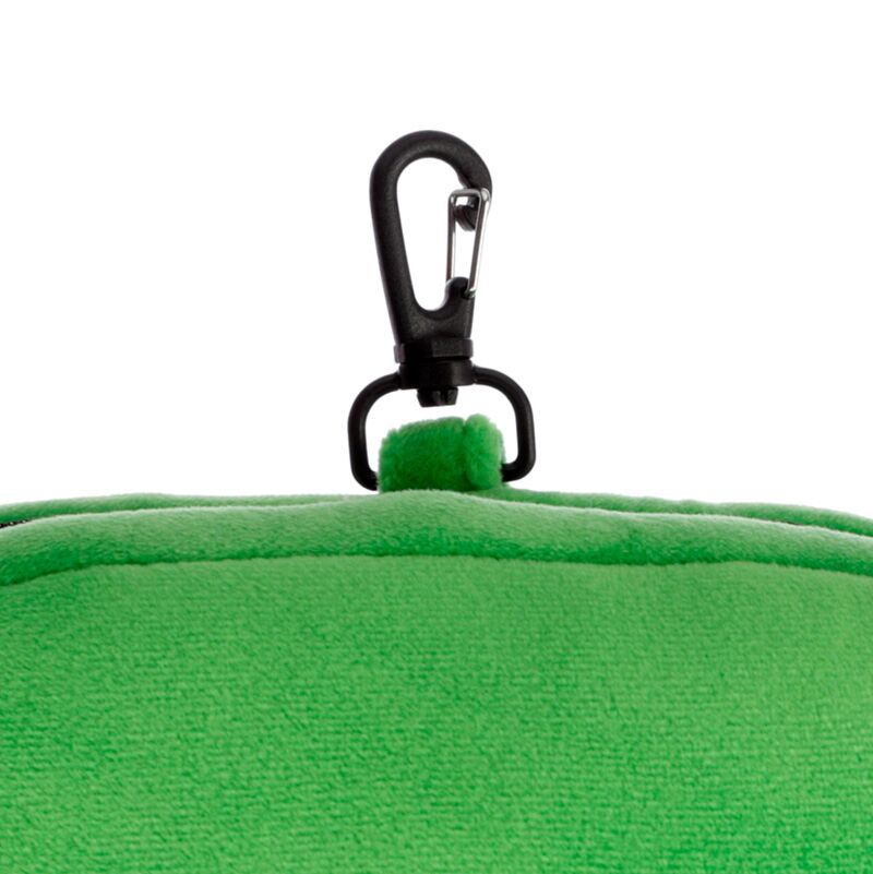 Pernă de călătorie de pluș & mască pentru somn, Minecraft, cu fermoar, pentru mașină/avion, verde