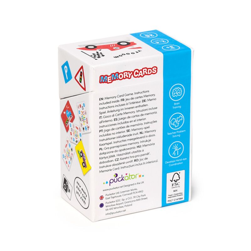 Joc educativ, carduri de memorie pentru copii, Liitle Motors, 26 piese