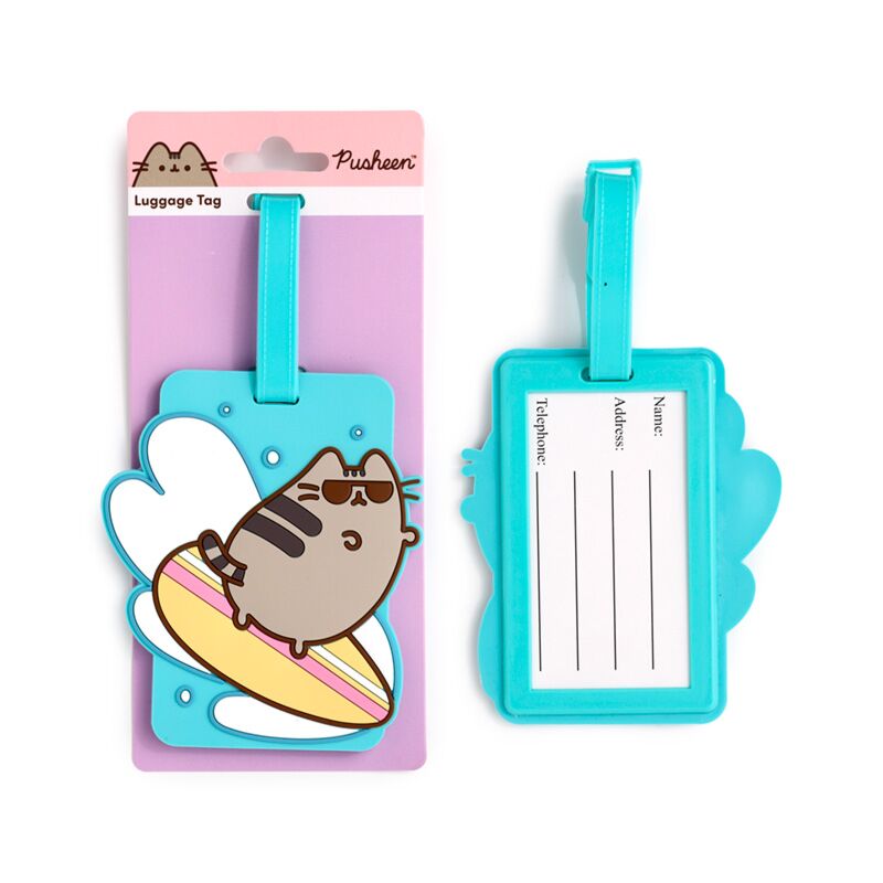 Eticheta de bagaj, pisica Pusheen the Cat, Summer Surfer