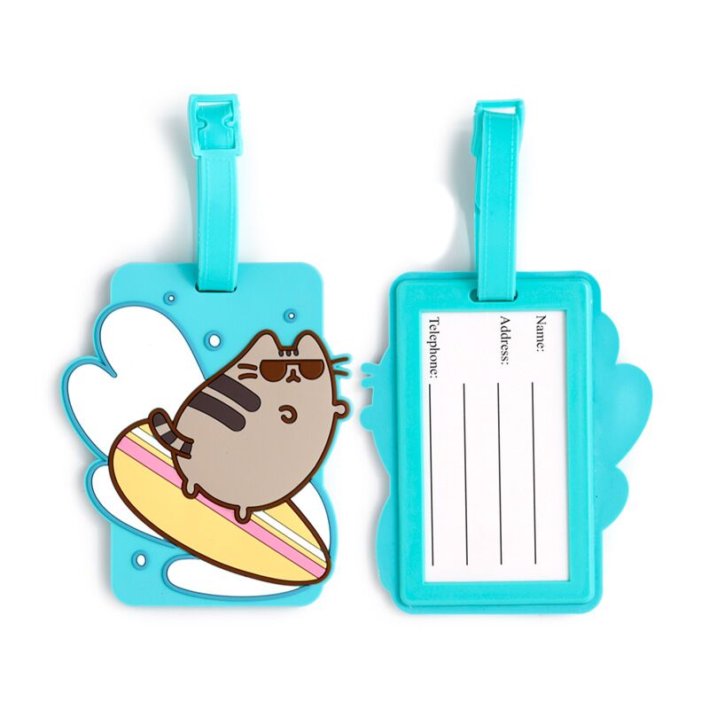 Eticheta de bagaj, pisica Pusheen the Cat, Summer Surfer, Luggage Tag