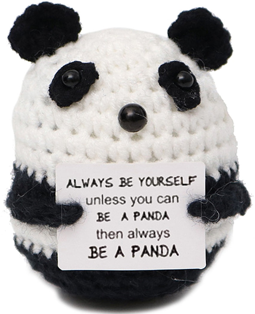 Mascotă croșetată, model panda, Positive Panda