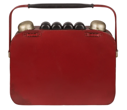 Cutie pentru chei din metal cu ceas, design radio vintage