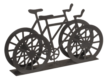 Suport pentru șervețele din metal, design bicicletă, negru