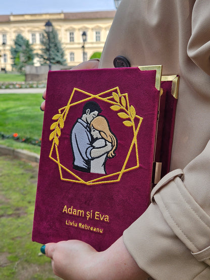 Geantă Carte Handmade – Adam și Eva