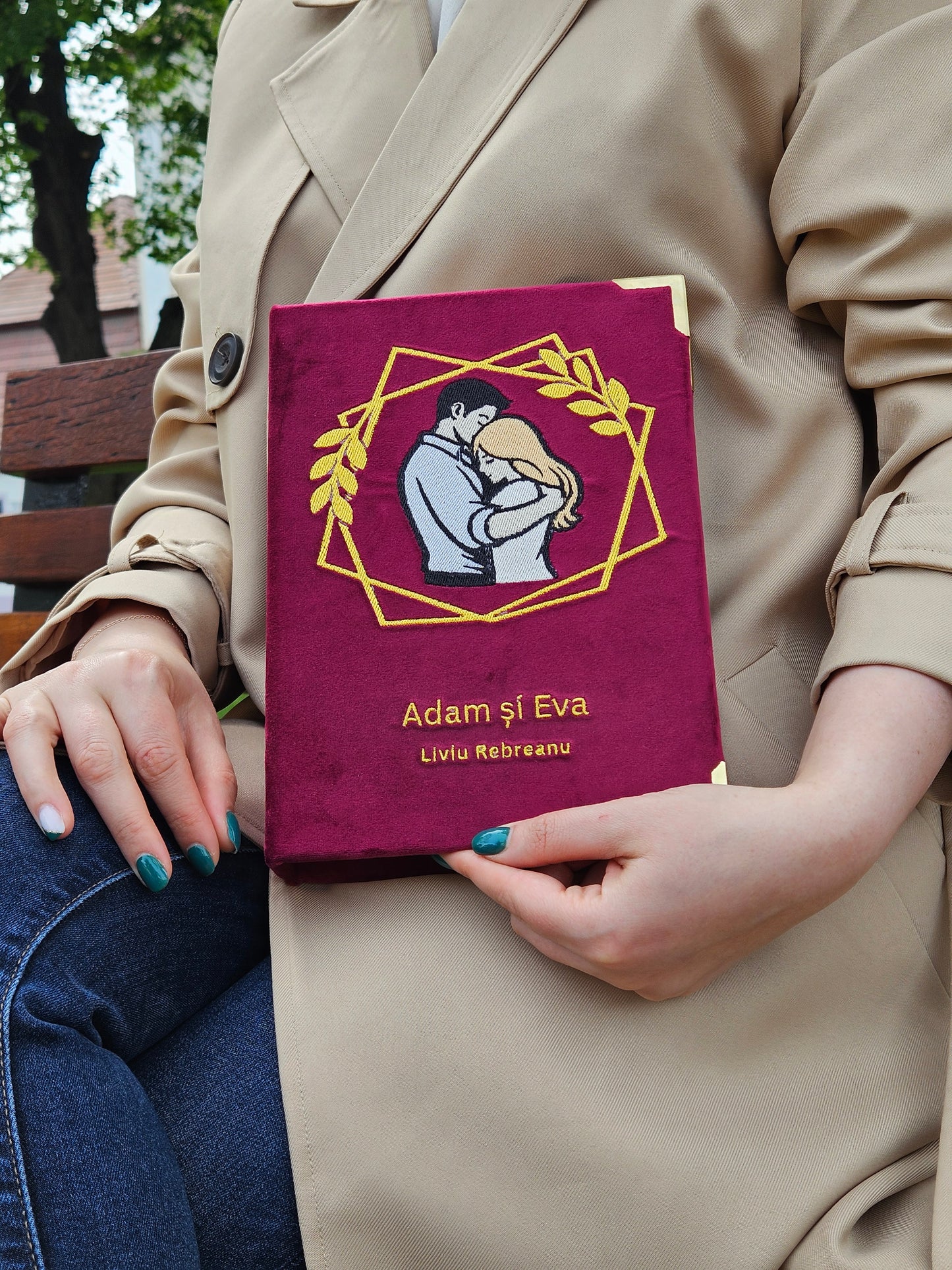 Geantă Carte Handmade – Adam și Eva