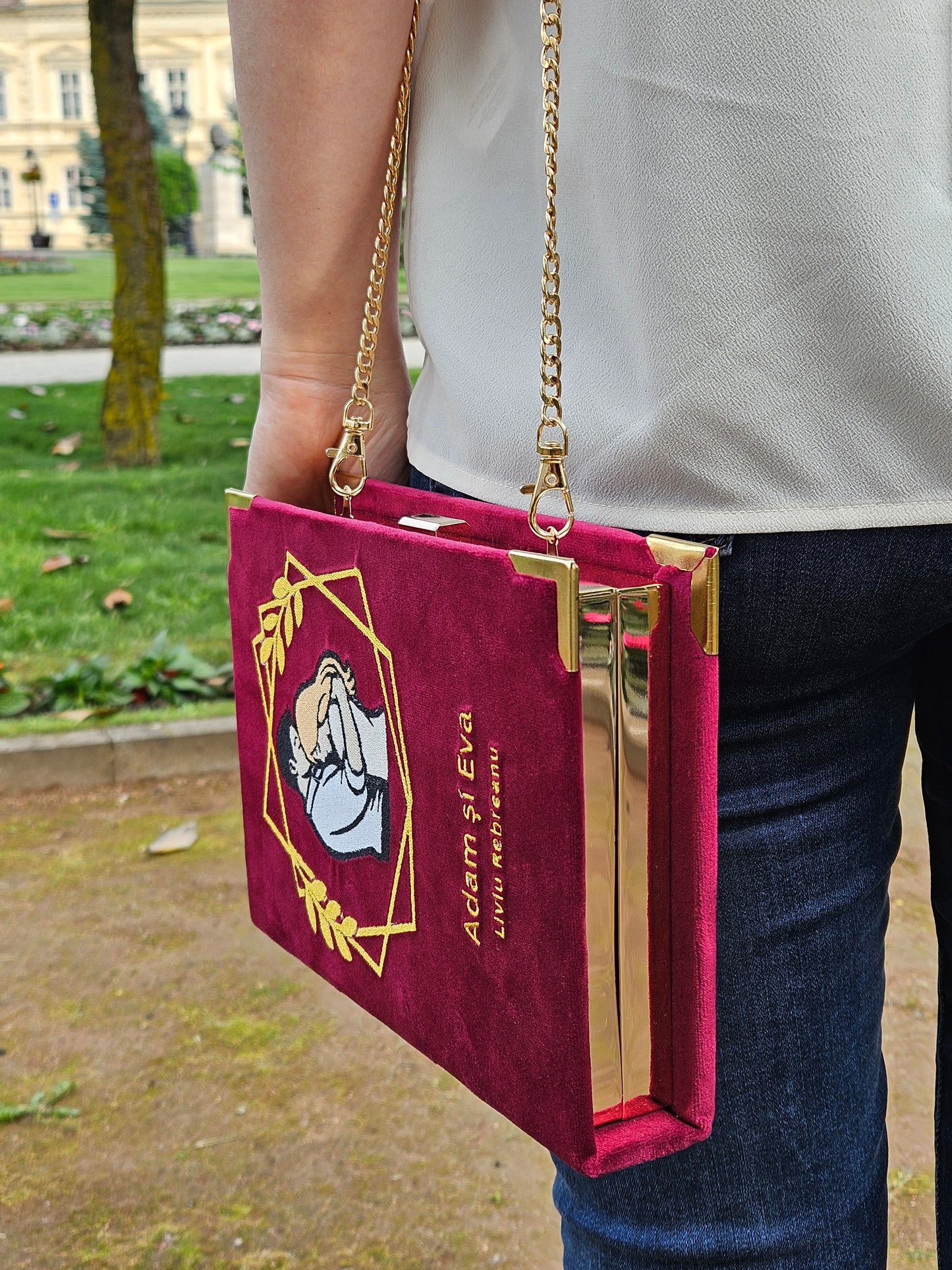 Geantă Carte Handmade – Adam și Eva