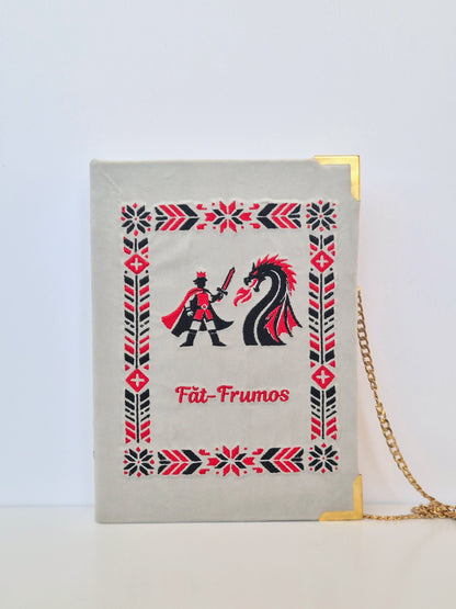 Geantă Carte Handmade – Făt Frumos | Ediție Gri