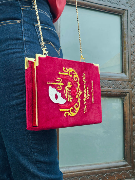 Geantă Carte Handmade – The Phantom of the Opera | Ediția Rouge