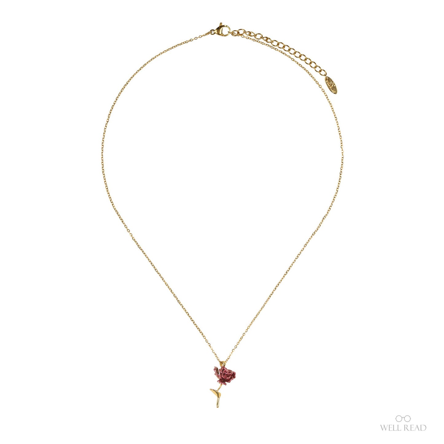 Lanț cu pandantiv Beauty and the Beast, bijuterie inspirată din cărți