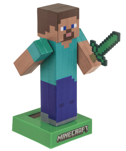 Decorațiune solară, figurină, Minecraft Steve, pentru interior