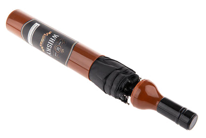 Umbrelă compactă, design inedit, sticlă whisky
