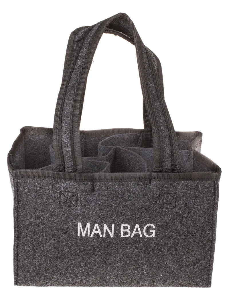 Geantă din fetru pentru sticle, „MAN BAG”, cu 6 compartimente