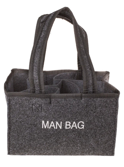 Geantă din fetru pentru sticle, „MAN BAG”, cu 6 compartimente