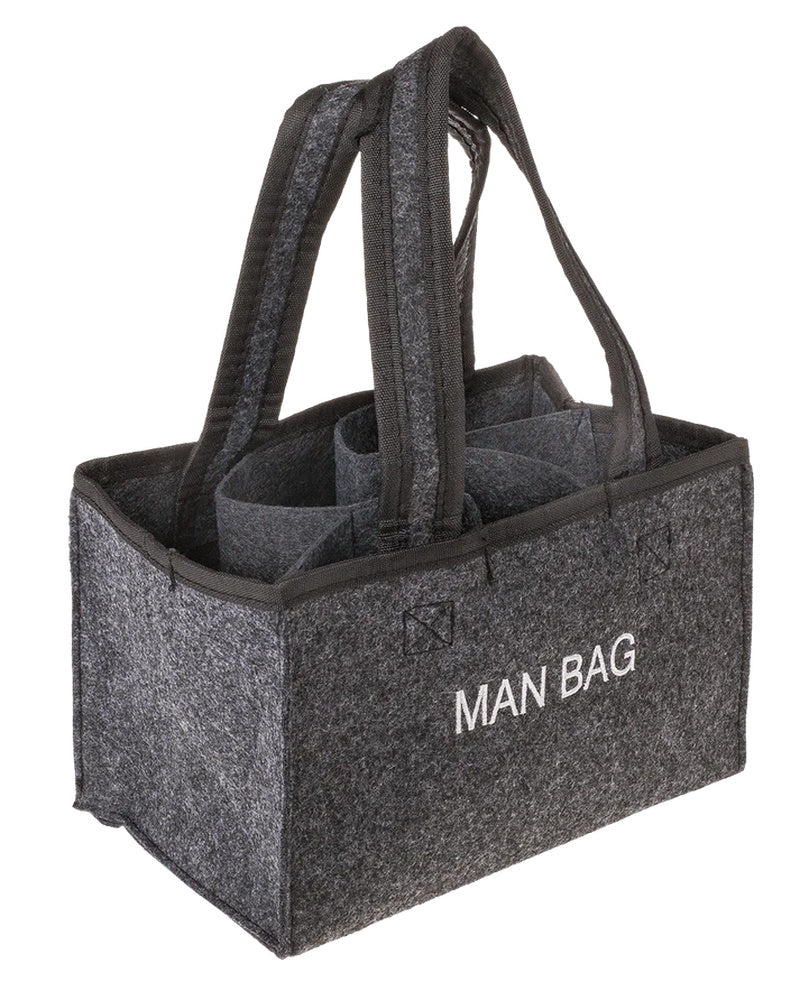Geantă din fetru pentru sticle, „MAN BAG”, cu 6 compartimente