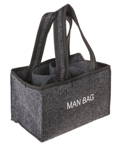 Geantă din fetru pentru sticle, „MAN BAG”, cu 6 compartimente