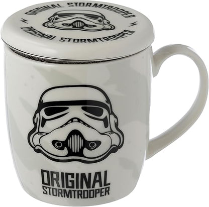 Set Cană cu Infuzor și Capac pentru Ceai & Cafea, Orginial Stormtrooper, produs licențiat Star Wars