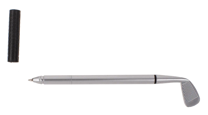 Cană din ceramică cu tematică golf, cu pix tip crosă și minge de golf