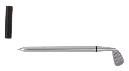 Cană din ceramică cu tematică golf, cu pix tip crosă și minge de golf