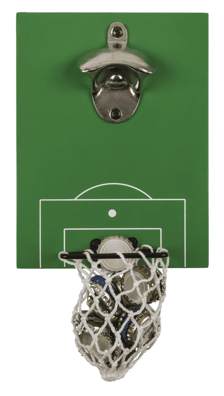 Desfăcător de sticle cu colector de capace – design poartă de fotbal