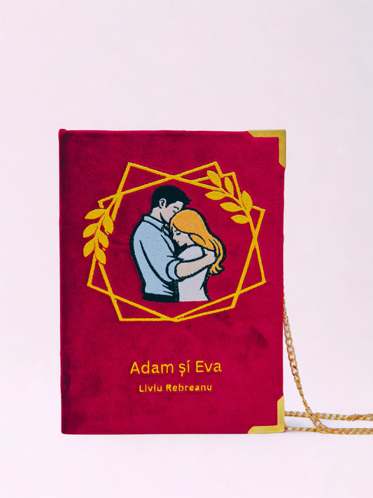 Geantă Carte Handmade – Adam și Eva