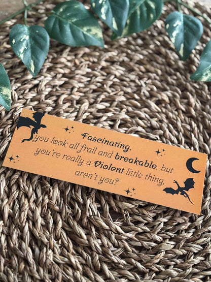 Semn de carte inspirat de Fourth Wing