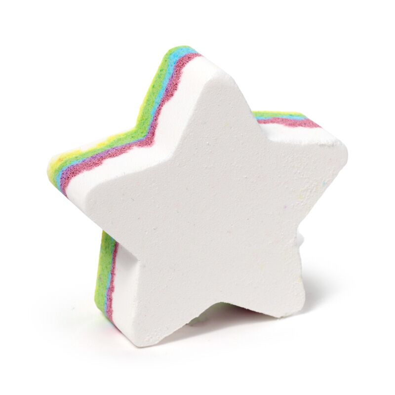 Set 3 Bombe de baie, pentru copii, plutitoare, Magic Rainbow, culorile curcubeului, în formă de Stea, Nor și Lună, 3 x 110 g