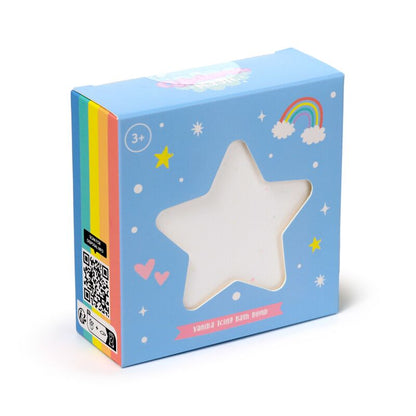 Set 3 Bombe de baie, pentru copii, plutitoare, Magic Rainbow, culorile curcubeului, în formă de Stea, Nor și Lună, 3 x 110 g