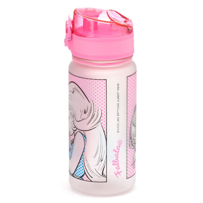 Sticla de apa pop top, pentru copii, Falbala si Idefix, produs licențiat Asterix, rezistenta la impact, material ecologic Ecozen, fara BPA, 350 ml