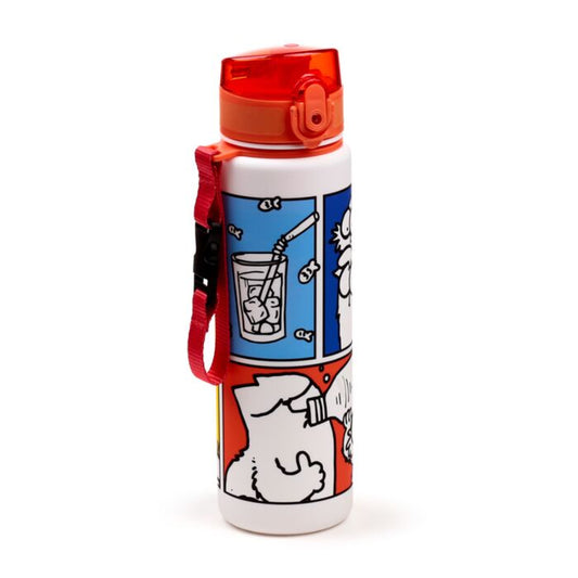 Sticlă de apă pop-up, design Simon's Cat, rezistentă la impact, Ecozen, fără BPA, 600 ml