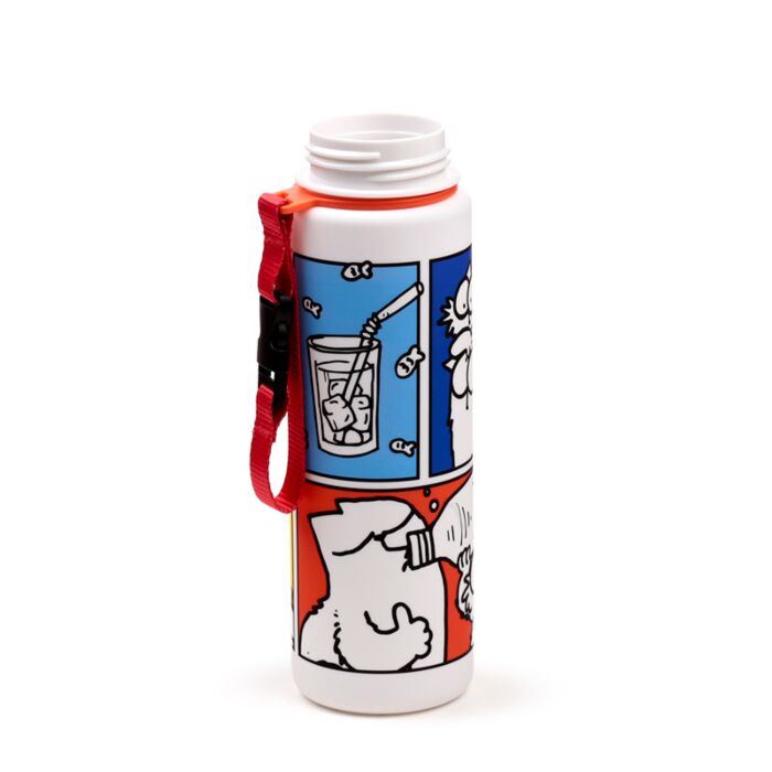 Sticlă de apă pop-up, design Simon's Cat, rezistentă la impact, Ecozen, fără BPA, 600 ml