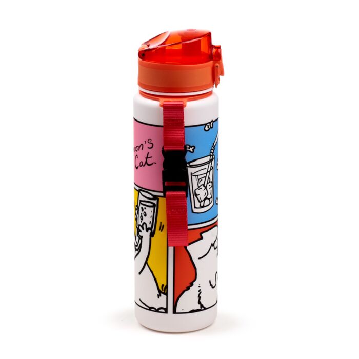 Sticlă de apă pop-up, design Simon's Cat, rezistentă la impact, Ecozen, fără BPA, 600 ml