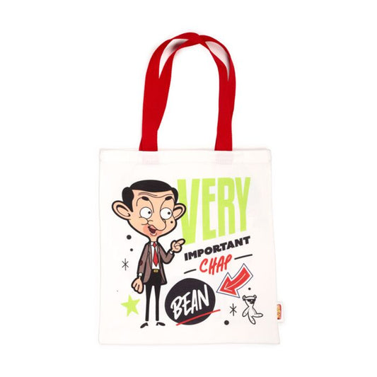 Geantă Tote bag, reutilizabilă, Mr Bean și Ursulețul Teddy, produs licențiat