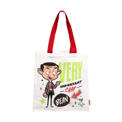 Geantă Tote bag, reutilizabilă, Mr Bean și Ursulețul Teddy, produs licențiat