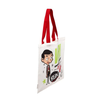 Geantă Tote bag, reutilizabilă, Mr Bean și Ursulețul Teddy, produs licențiat