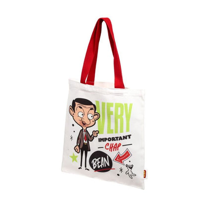 Geantă Tote bag, reutilizabilă, Mr Bean și Ursulețul Teddy, produs licențiat