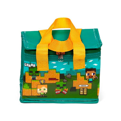 Geantă termoizolantă pentru prânz, licențiată oficial Minecraft, Chibi, Steve & Alex, impermeabilă