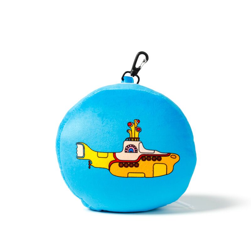 Perna de calatorie de plus & masca de dormit, Relaxeazzz ,The Beatles Yellow Submarine, cu fermoar, pentru masina/avion