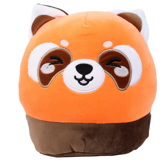 Jucarie plus, material premium Velboa, moale, Ru Panda Rosu, Adoramals Wild, Colecția Squidglys Relaxeazzz