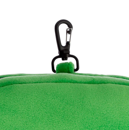 Pernă de călătorie de pluș & mască pentru somn, Minecraft, cu fermoar, pentru mașină/avion, verde