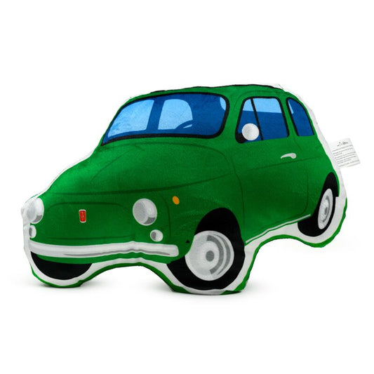 Pernă plush în formă de Fiat 500, 23 x 34 x 8 cm – model verde, perna decorativă