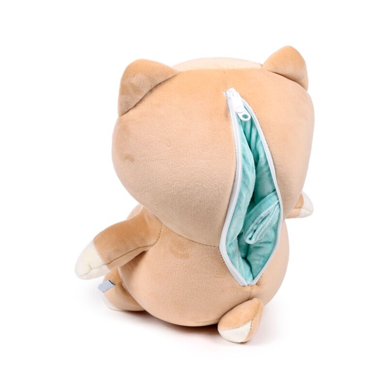 Perna de calatorie sau jucarie plus, 2 in 1, reversibila, Caine Shiba Inu, Shuggs, Swapseazzz Adoramals