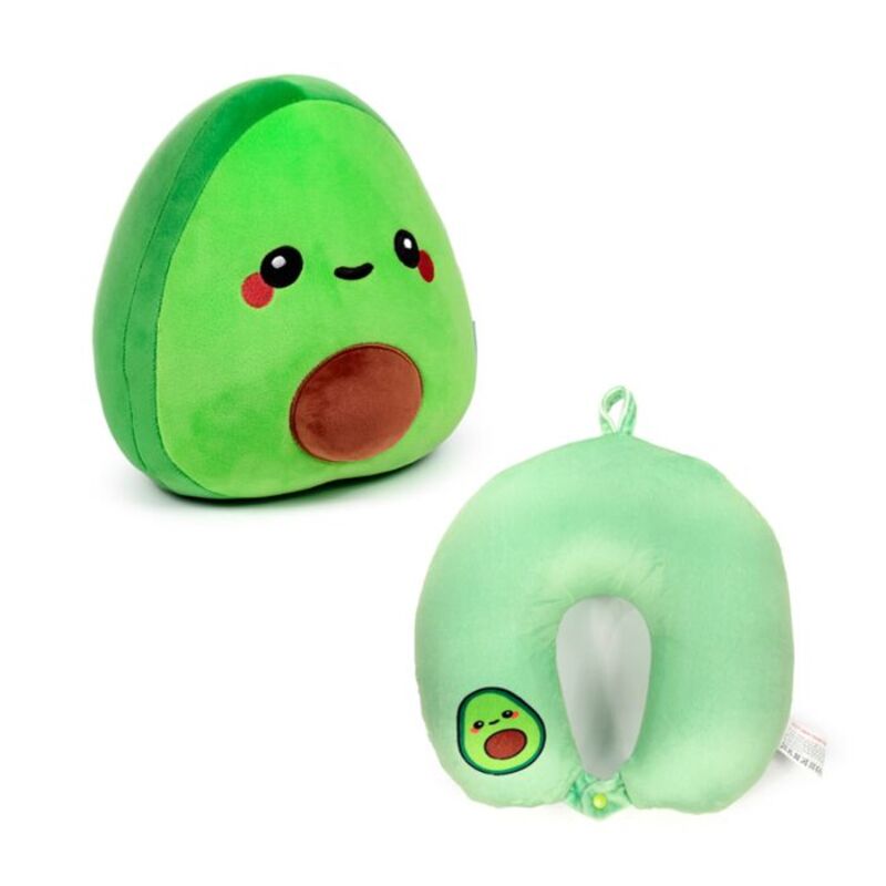 Pernă de călătorie sau jucărie de pluș Avocado, 2 în 1, reversibilă, Avocado Pedro, Relaxeazzz
