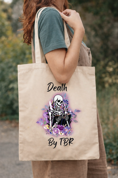 Tote bag Death By TBR + Cadou Semn de Carte "Death By TBR"