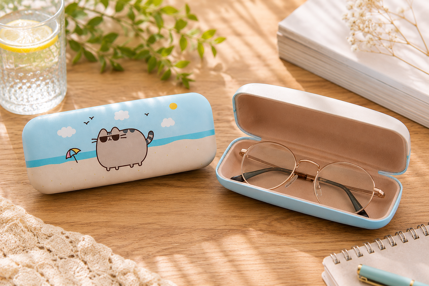 Etui pentru Ochelari Pusheen – Relaxare la Plajă