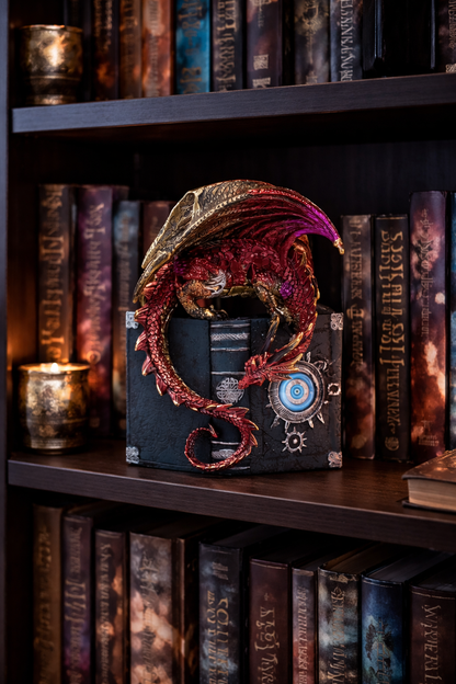 Decorațiune Carte & Dragon "Enchanted Nightmare All Seeing Book"