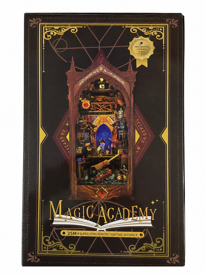 Book Nook Academia Magică – Decor 3D pentru Bibliotecă și Rafturi