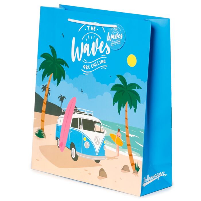 Pungă cadou, mare, Volkswagen VW T1 Camper Bus, Gift Bag