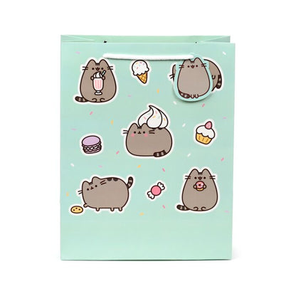 Punga cadou, Pusheen the Cat, Gift Bag, design pisica Pusheen cu dulciuri