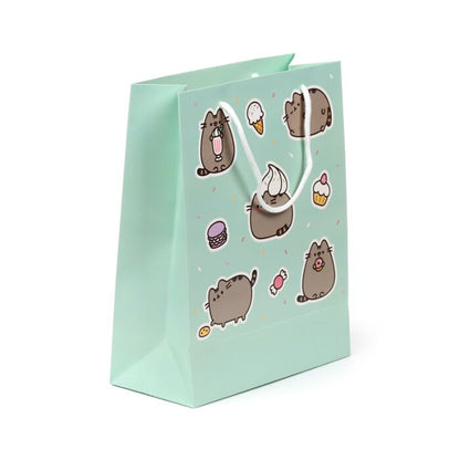Punga cadou, Pusheen the Cat, Gift Bag, design pisica Pusheen cu dulciuri